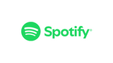 Logo von Spotify mit grünem Schriftzug und drei geschwungenen Linien, die Musikwellen symbolisieren.