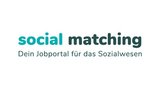 Logo von "social matching" mit dem Slogan "Dein Jobportal für das Sozialwesen".