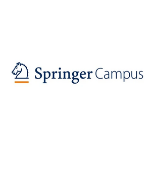 Logo von Springer mit einem stilisierten Pferdekopf und dem Schriftzug "Springer" in blauer Schrift. Unter dem Schriftzug befindet sich ein orangefarbener Balken.
